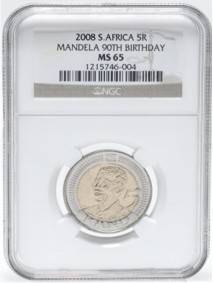 Mandela 90th NGC grade MS 65