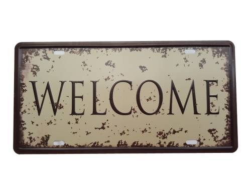 Welcome Tin Sign