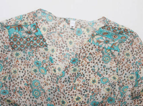 VINTAGE FLORAL V NECK SLIT BOHEMIAN LONG DRESS - S/M/L/XL/2XL