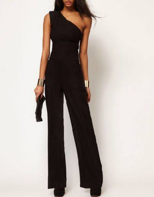 JUMPSUITS/JUMPSUIT/STYLISH JUMPSUIT/SLEEVELESS JUMPSUIT/BLACK JUMPSUIT