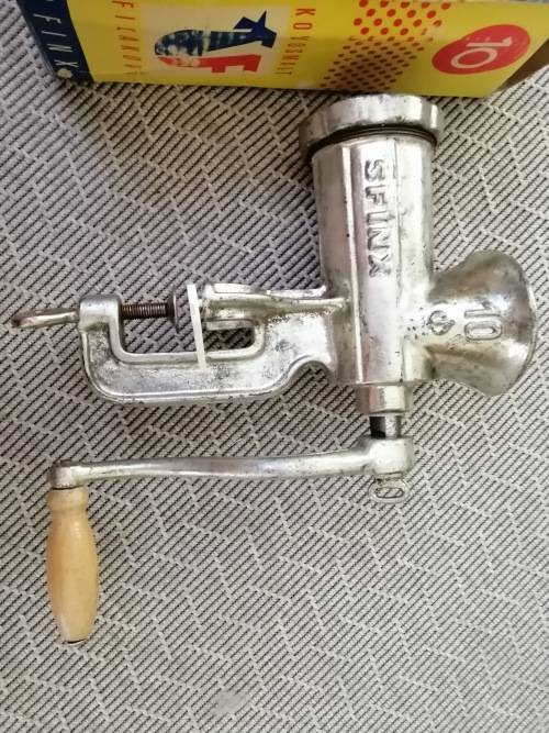 Antique SFINX Meat Grinder No10 with Original box