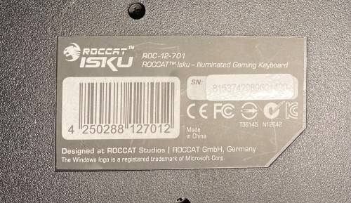Roccat Isku Illuminated Gaming Keyboard,
