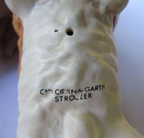 LARGE BESWICK MATT GLAZE ST BERNARD DOG FIGURINE~CORONA GARTH STROLLER~NO DAMAGES!