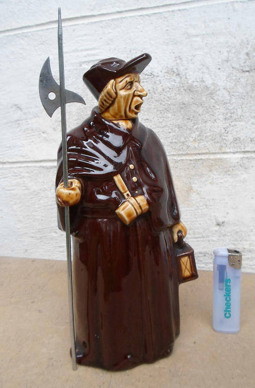 AMAZING ROYAL DOULTON TREACLE GLAZE STYLE NIGHT WATCHMAN DECANTER