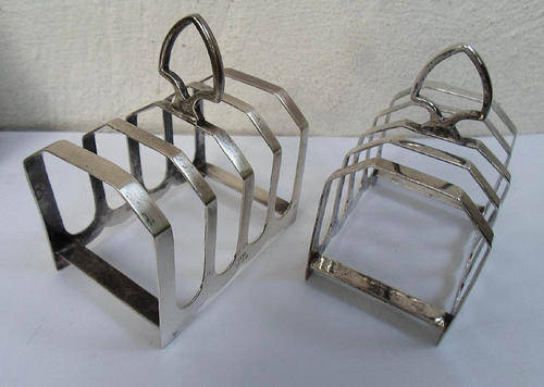 VALENTINES SPECIALS~MATCHING PAIR STERLING HM TOAST RACKS~C1936 220 GRMS