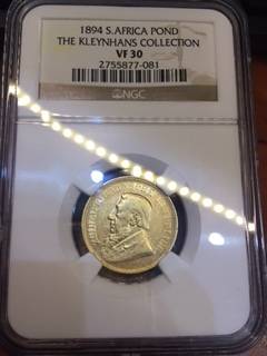 Start at Zero!!!! $$ Clearance $$ All must GO! $$ ZAR SOUTH AFRICA 1894  POND GOLD VF30
