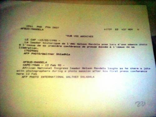 CRAZY ZERO START!!!! $$ All must GO!  - MANDELA SOUTH AFRICA 1990 FRANCE PRESS ORIGINAL PHOTO