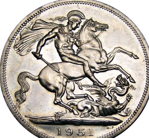 CRAZY ZERO START!!!! $$ All must GO!- 1951 5 Shillings - George VI Festival of Britain