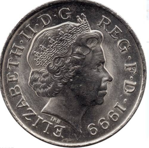 CRAZY ZERO START!!!! $$ All must GO!- GREAT BRITAIN - 5 Pounds - 1999 Elizabeth II 4th portrait