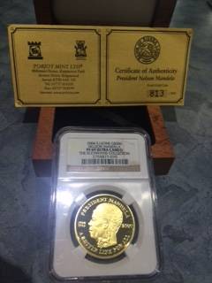 Start at current GOLD price!!!$$ Clearance $$ All must GO! $$ MANDELA SierraLeone 2004 gold $500 1oz