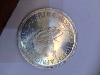 UNION SOUTH AFRICA 1652-1952 5 SHILLING SILVER