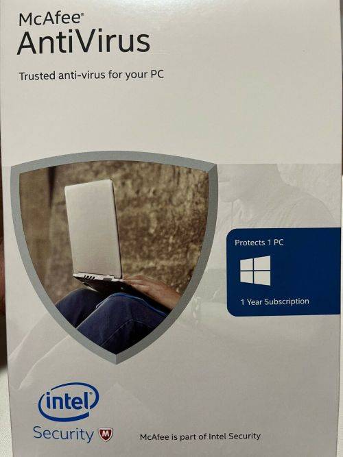 Mcafee Antivirus 2022 1 Year 1 Device Software License code