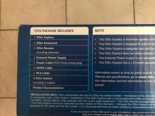 DSTV Explora Explorer - Brand new in the box - unwanted gift