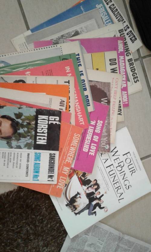 Sheet music variety / Verskeidenheid bladmusiek