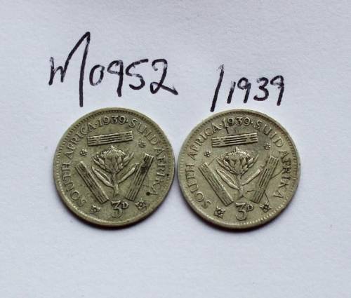 1939 3d  (one bid for 2 coins)