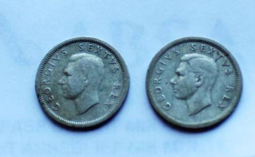 1950 Six Pence COIN SA (2 COINS)