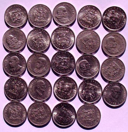 1965-1988 5c coins (One bid for the Set of 24 coins)