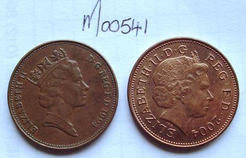 1994 & 2004 2 PENCE coins (One bid for both coins)