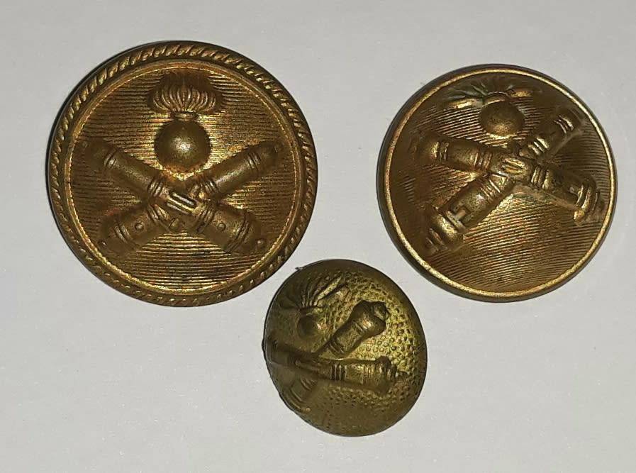 World War Two Italian Army Artillery Buttons