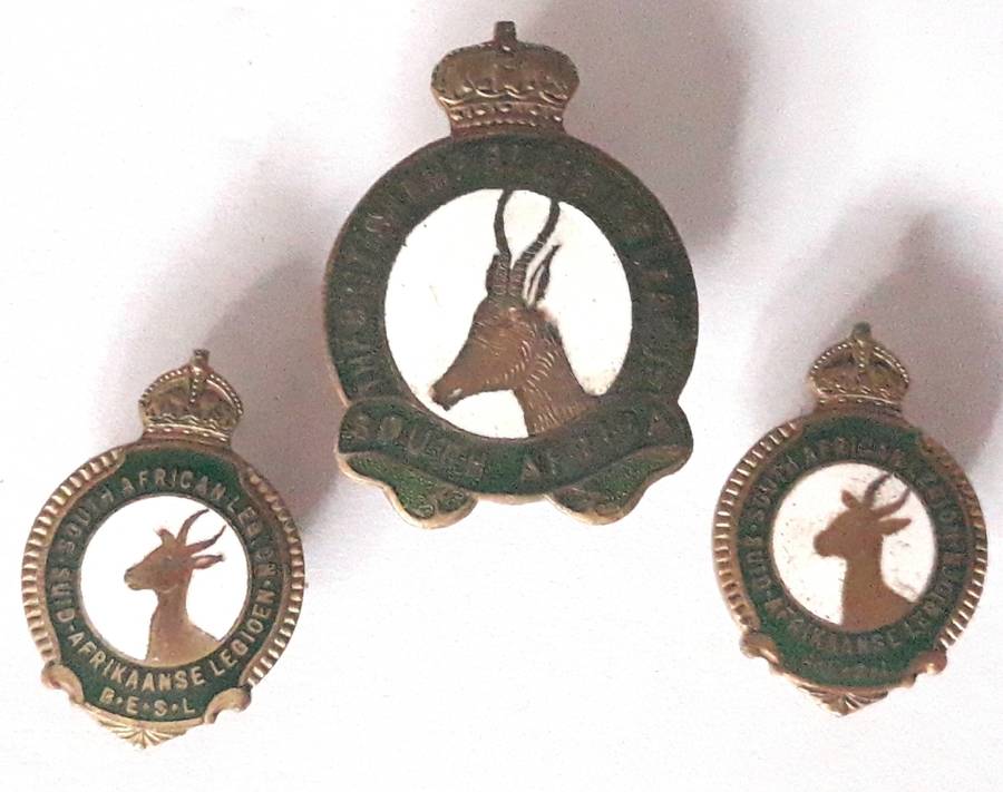 Vintage British Empire Service League South Africa Button Badges