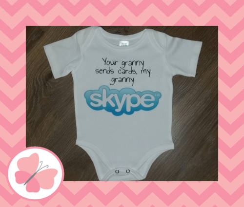 Personalized Baby Onesie/Babygrow - Skype