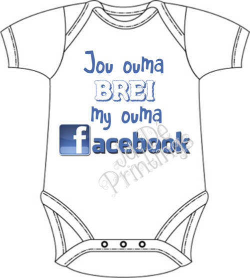 Personalized Baby Onesie/Babygrow - Jou ouma brei my ouma facebook