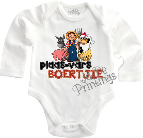 Personalized Baby Onesie/Babygrow - Plaasvars Boertjie