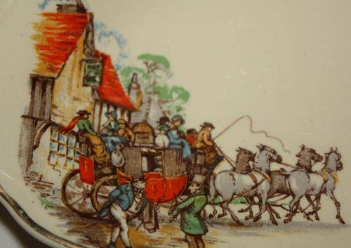 BEAUTIFUL!! A Coach scene in Village by J&G Meakin