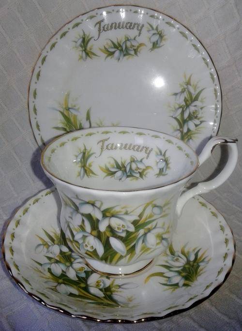 Royal Albert Flower of the Month - January Trio