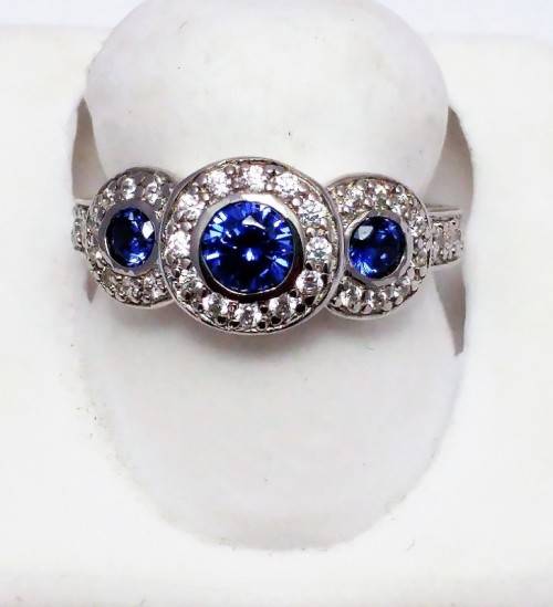 Beautiful Sterling Silver Ring with Blue stone