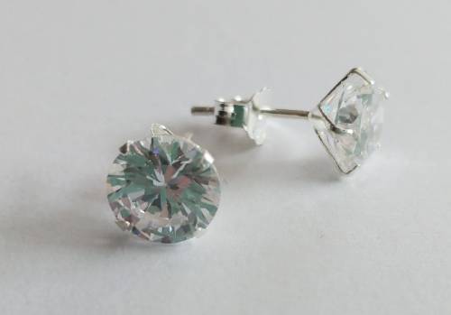 Elegant 925 Sterling Silver Cubic Zirconia studs