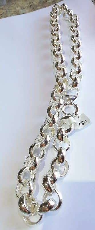 "Stunning" New" Sterling Silver 16mm Belcher chain 50cm long