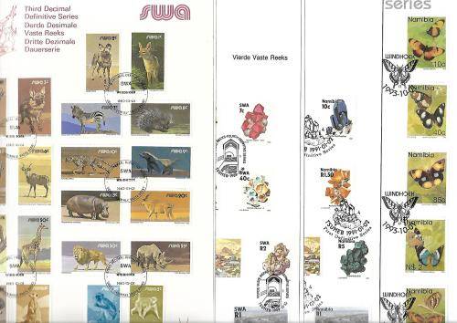 SWA/Namibia - selection of folders (4) and covers (14)