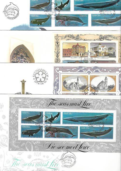 SWA/Namibia - selection of folders (4) and covers (14)