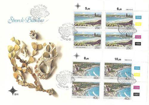 South Africa - S11 first day covers with blocks cancelled on first day, scarce (3 covers)