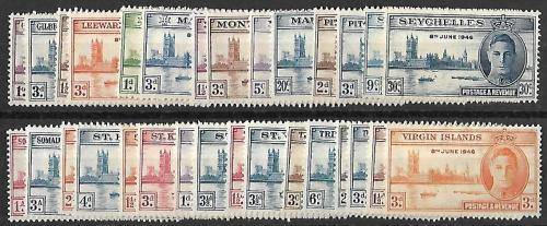 Omnibus issues - 1945 victory issue selection (30 countries)