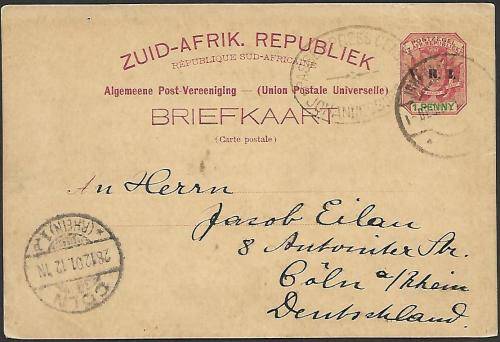 Boer War ZAR postcard with scarce press censor mark