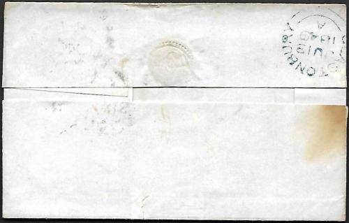 GB stampless letter with Namptwich 11 Jun 1849 departure + Gastonbury 13 Jun 1849 arrival postmarks