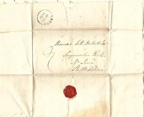 GB stampless letter entire with Leeds 25 Jun 1830 postmark