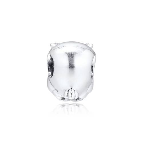 925 Sterling Silver Sparkly Owl Charm