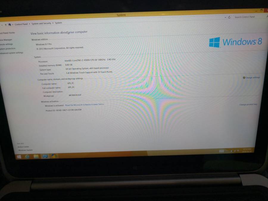 DELL XPS 12 9Q33 4TH GEN CORE I7-4500U/12" FULL-HD TOUCHSCREEN SCREEN/ 8GB RAM/128GB SSD/WINDOWS 8.1