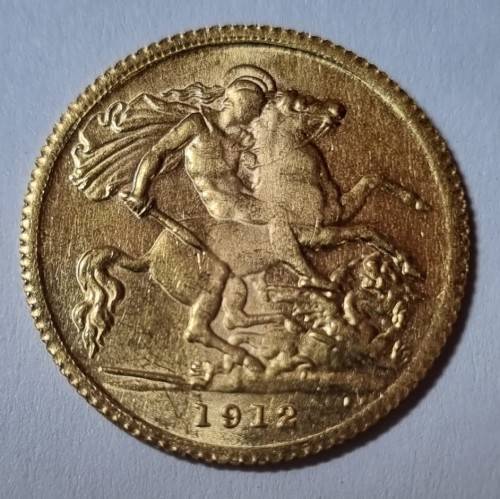 1912 GOLD HALF SOVEREIGN KING GEORGE
