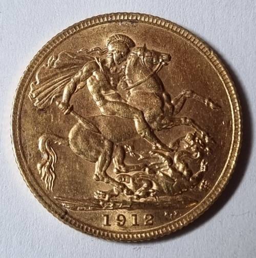 1912 GOLD FULL SOVEREIGN KING GEORGE