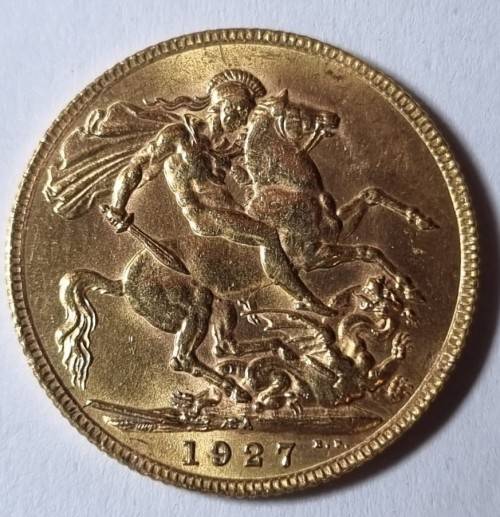1927 GOLD FULL SOVEREIGN KING GEORGE