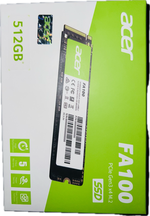 Acer 512GB NVMe M.2 Solid State Drive