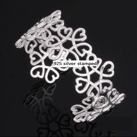 BEYOND STUNNING!!!! 925 STERLING SILVER STAMPED CUFF BRACELET
