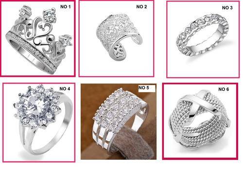FREE POSTAGE***925 STAMPED SILVER PLATED RING ***SIX STYLES TO CHOOSE FROM***350.00 VALUE***