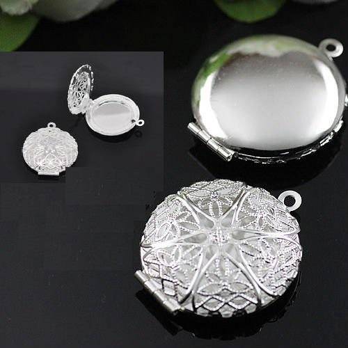 FREE SHIPPING**AUCTION ENDING EARLY**SILIVER LOCKET & CHAIN*** 7 STYLES AVAILIBLE***350.00 VALUE***
