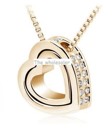 REDUCED SHIPPING ** GOLD PLATED NECKLACE SET WITH RHINESTONES