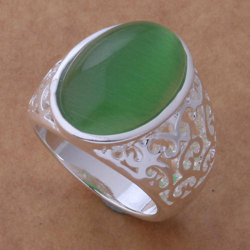 REDUCED SHIPPING ** SILVER PLATED OPAL RING